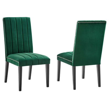 Weaver Performance Velvet Dining Side Chairs - Set of 2