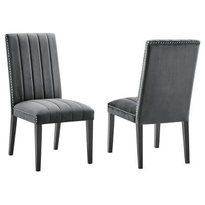 Weaver Performance Velvet Dining Side Chairs - Set of 2