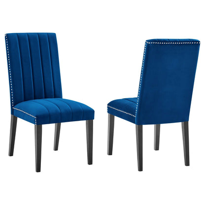 Weaver Performance Velvet Dining Side Chairs - Set of 2