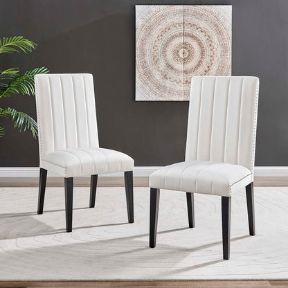 Weaver Performance Velvet Dining Side Chairs - Set of 2
