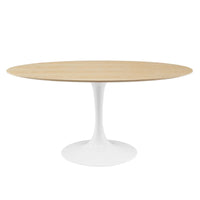 Tulip Style 60" Oval Natural Dining Table