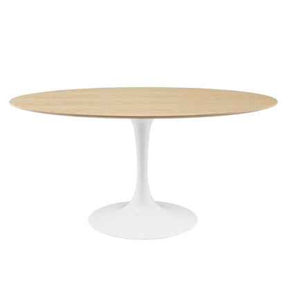 Tulip Style 60" Oval Natural Dining Table