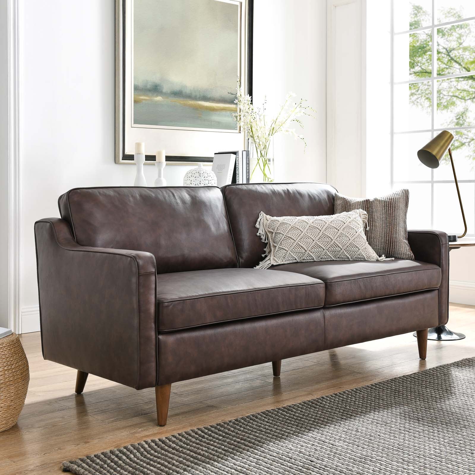 Candice Genuine Leather Sofa