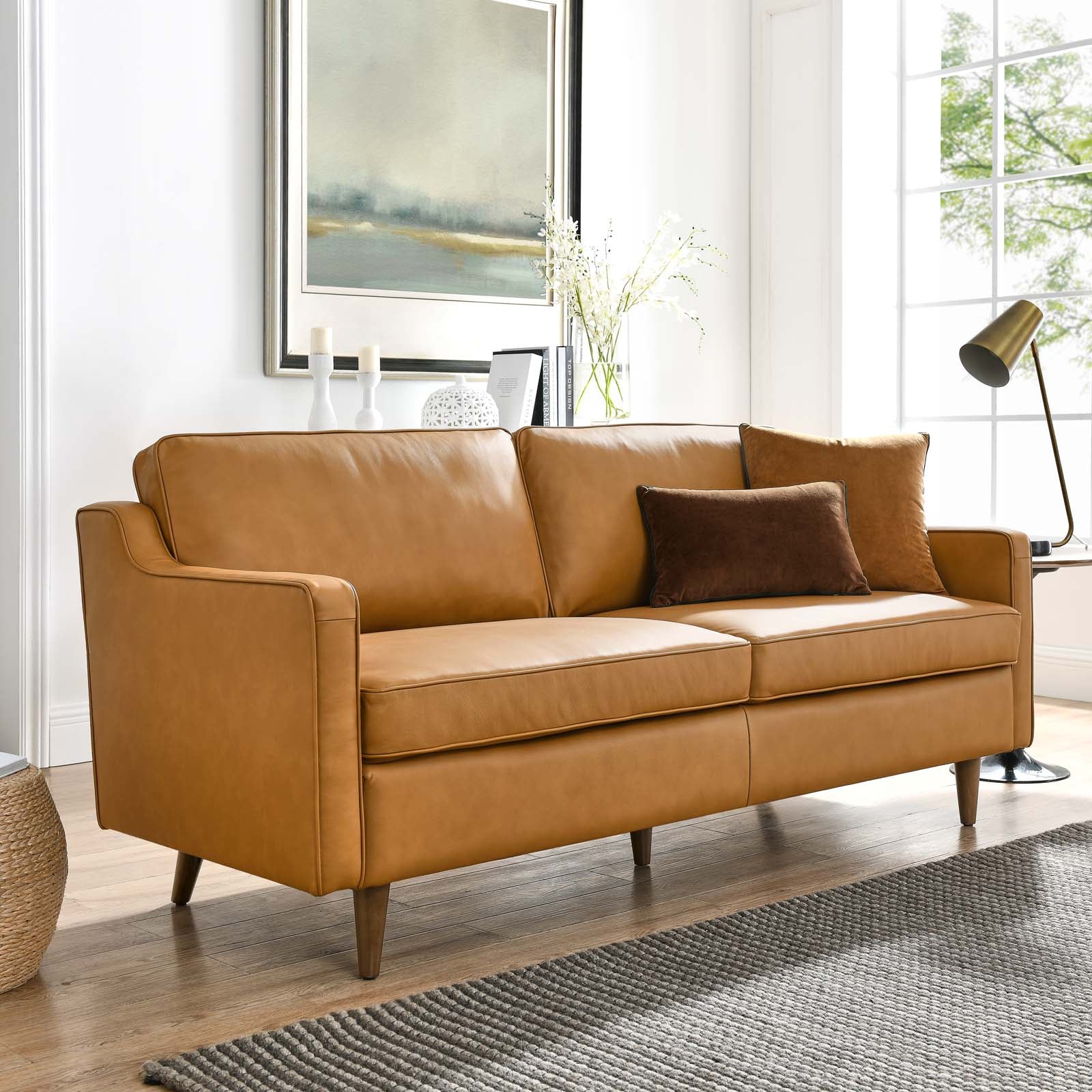 Candice Genuine Leather Sofa