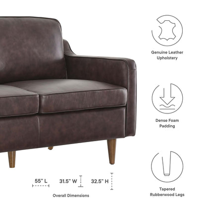 Candice Genuine Leather Loveseat