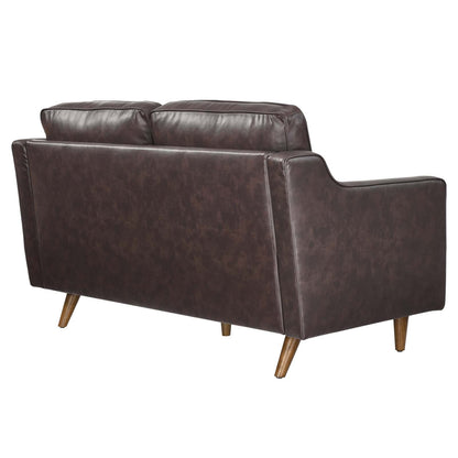 Candice Genuine Leather Loveseat
