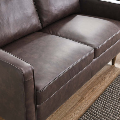 Candice Genuine Leather Loveseat