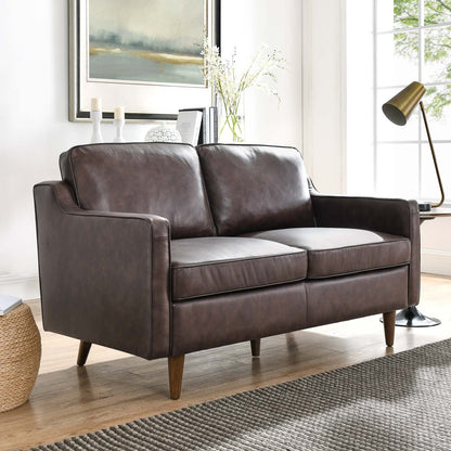 Candice Genuine Leather Loveseat