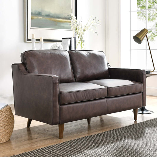 Candice Genuine Leather Loveseat