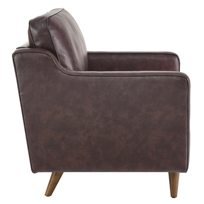 Candice Genuine Leather Armchair
