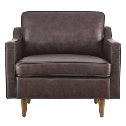 Candice Genuine Leather Armchair