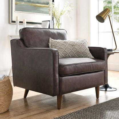 Candice Genuine Leather Armchair