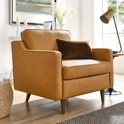 Candice Genuine Leather Armchair