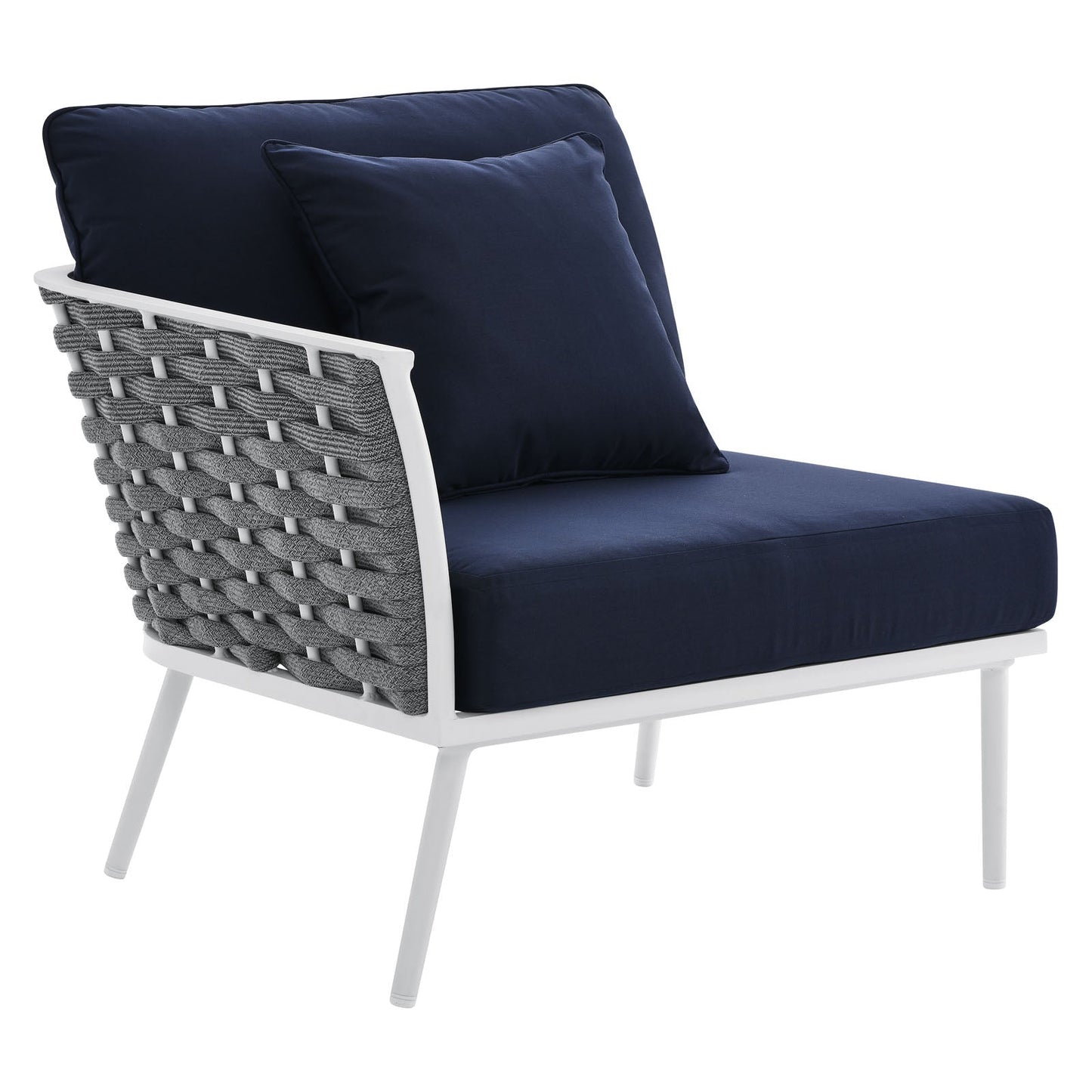 Hanna Outdoor Patio Aluminum Left-Facing Armchair