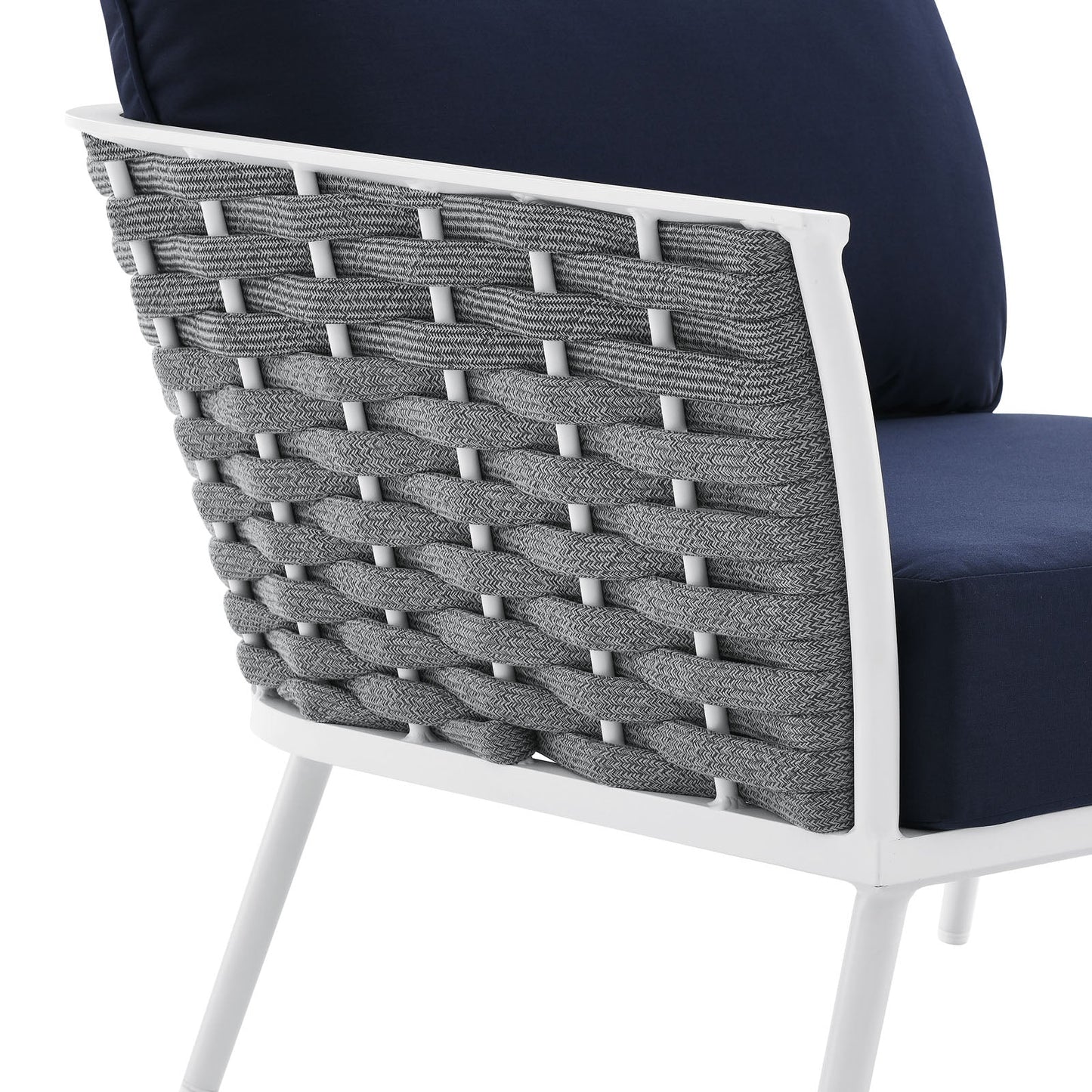 Hanna Outdoor Patio Aluminum Left-Facing Armchair