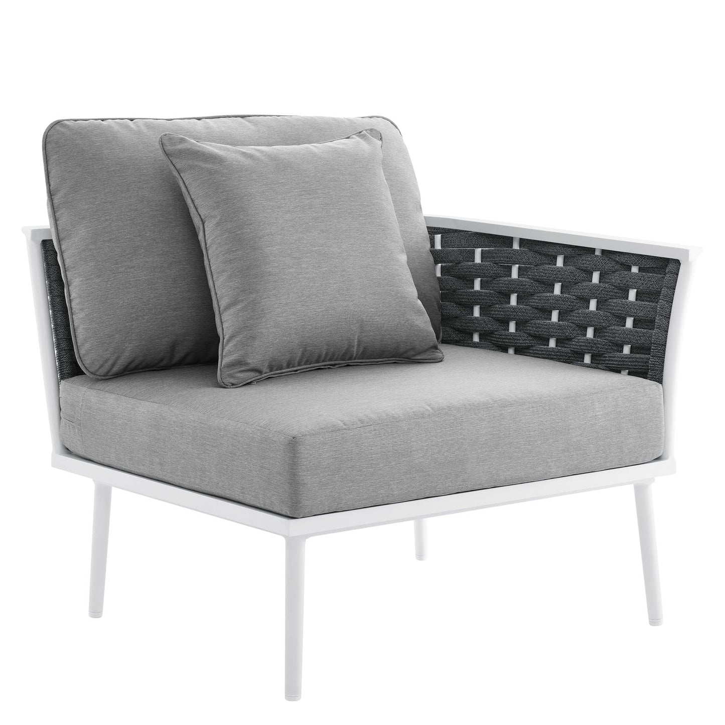 Hanna Outdoor Patio Aluminum Right-Facing Armchair