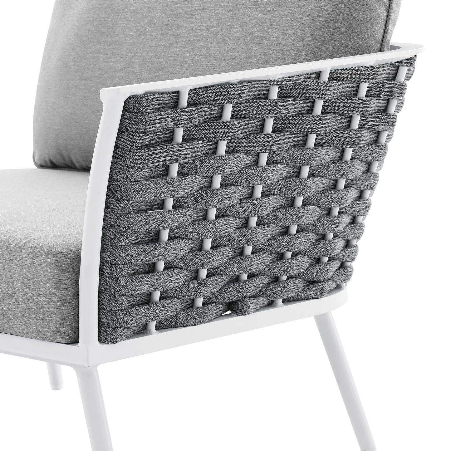 Hanna Outdoor Patio Aluminum Right-Facing Armchair