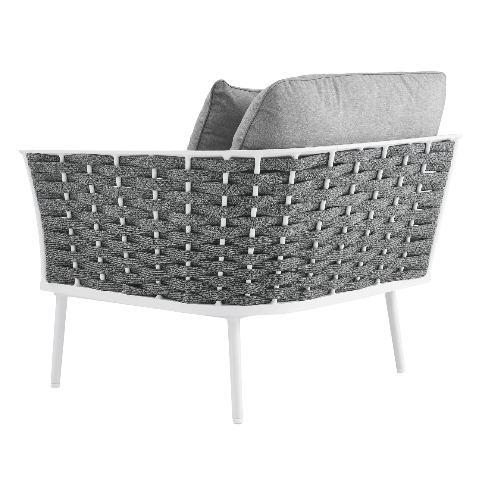 Hanna Outdoor Patio Aluminum Right-Facing Armchair