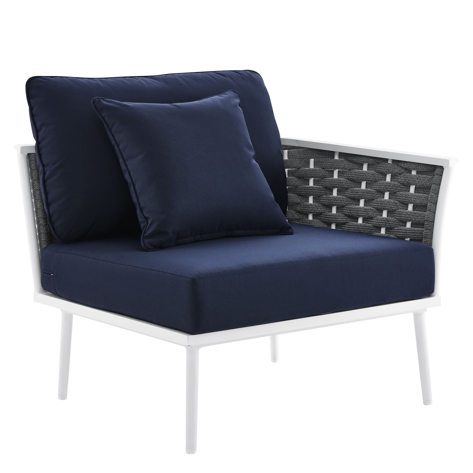 Hanna Outdoor Patio Aluminum Right-Facing Armchair