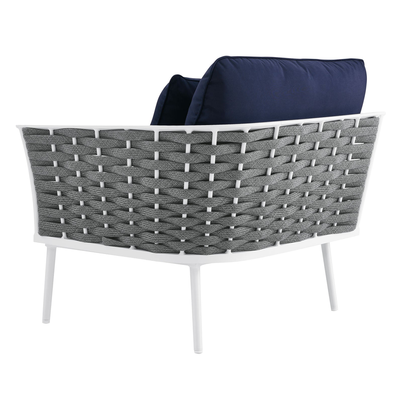 Hanna Outdoor Patio Aluminum Right-Facing Armchair