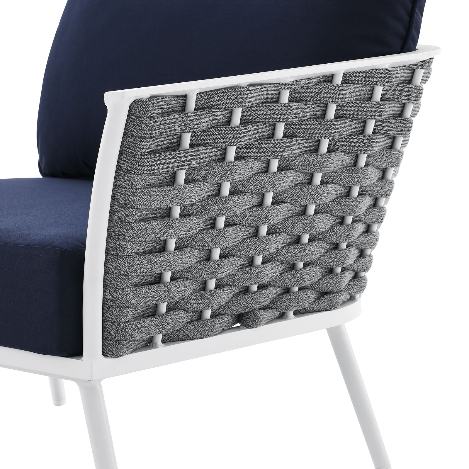 Hanna Outdoor Patio Aluminum Right-Facing Armchair