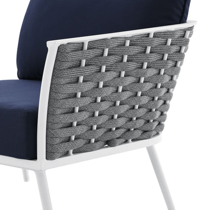 Hanna Outdoor Patio Aluminum Right-Facing Armchair