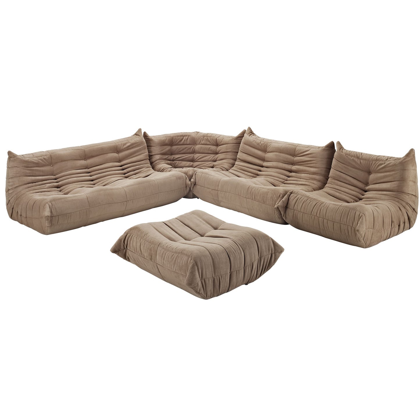 Togo style 5 Piece Modular Sofa - living-essentials