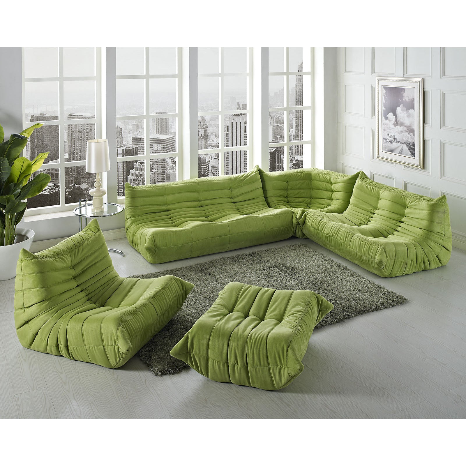 Togo style 5 Piece Modular Sofa - living-essentials