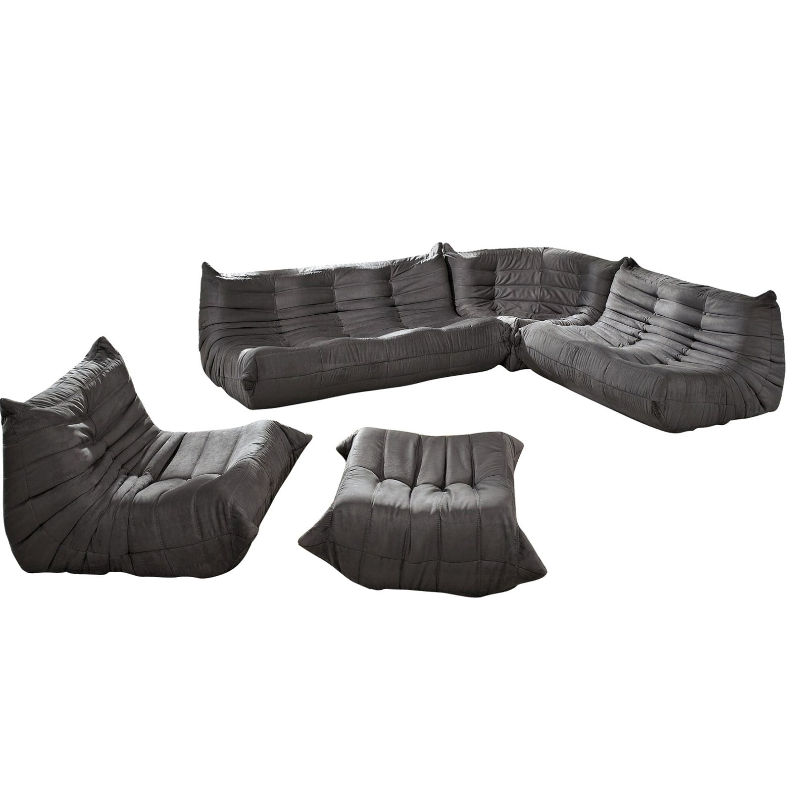 Togo style 5 Piece Modular Sofa - living-essentials