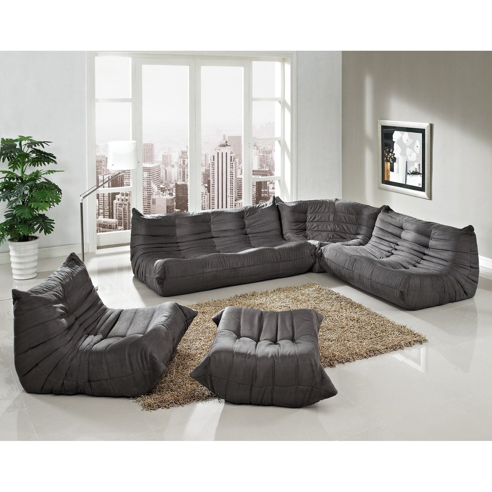 Togo style 5 Piece Modular Sofa - living-essentials