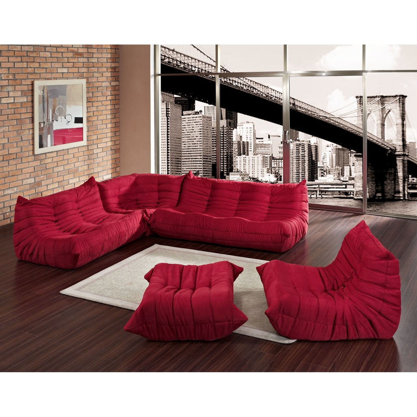 Togo style 5 Piece Modular Sofa - living-essentials