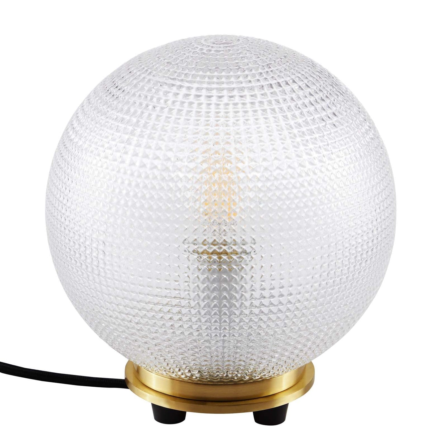 Dinns Glass and Metal Table Lamp