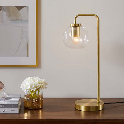 Shiloh Glass Globe and Metal Table Lamp