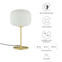 Percy Glass Sphere and Metal Table Lamp