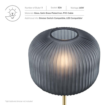 Percy Glass Sphere and Metal Floor Lamp