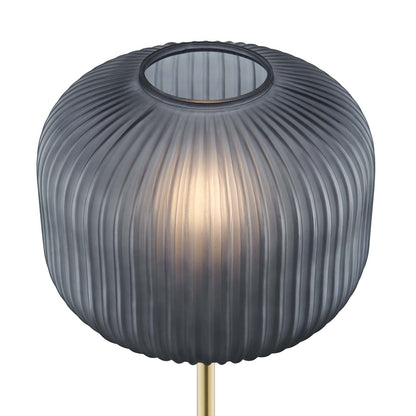 Percy Glass Sphere and Metal Floor Lamp