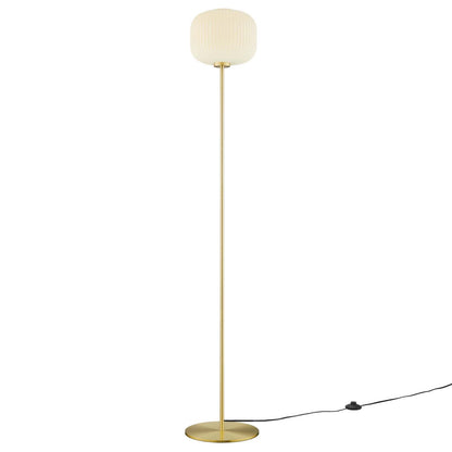 Percy Glass Sphere and Metal Floor Lamp