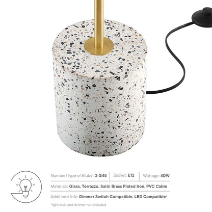 Logia 2-Light Terrazzo Floor Lamp