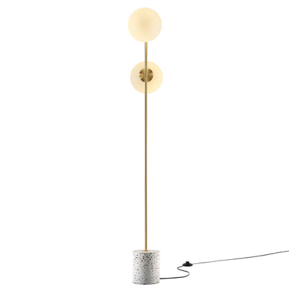 Logia 2-Light Terrazzo Floor Lamp