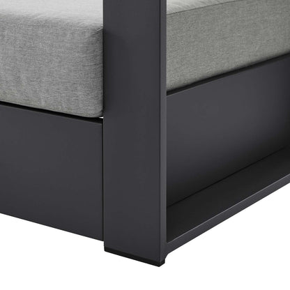 Tammy Outdoor Patio Powder-Coated Aluminum Armchair