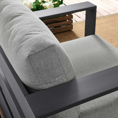 Tammy Outdoor Patio Powder-Coated Aluminum Armchair