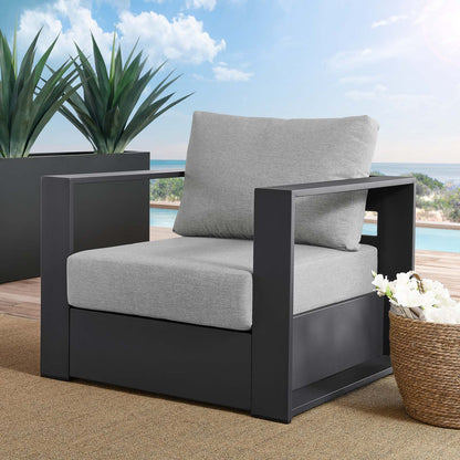 Tammy Outdoor Patio Powder-Coated Aluminum Armchair