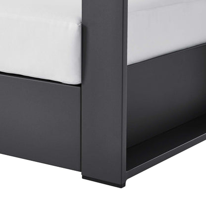 Tammy Outdoor Patio Powder-Coated Aluminum Armchair