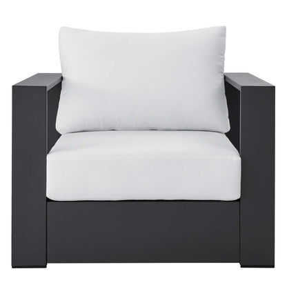 Tammy Outdoor Patio Powder-Coated Aluminum Armchair