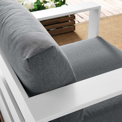 Tammy Outdoor Patio Powder-Coated Aluminum Armchair