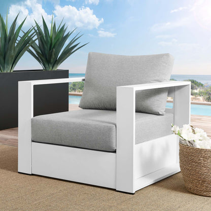 Tammy Outdoor Patio Powder-Coated Aluminum Armchair