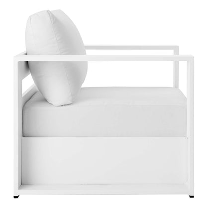 Tammy Outdoor Patio Powder-Coated Aluminum Armchair