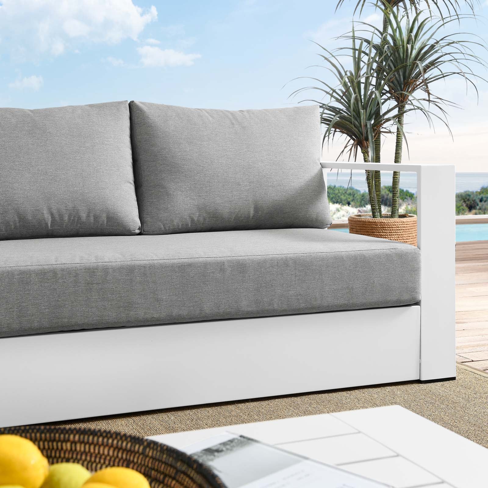 Tammy Outdoor Patio Powder-Coated Aluminum Sofa