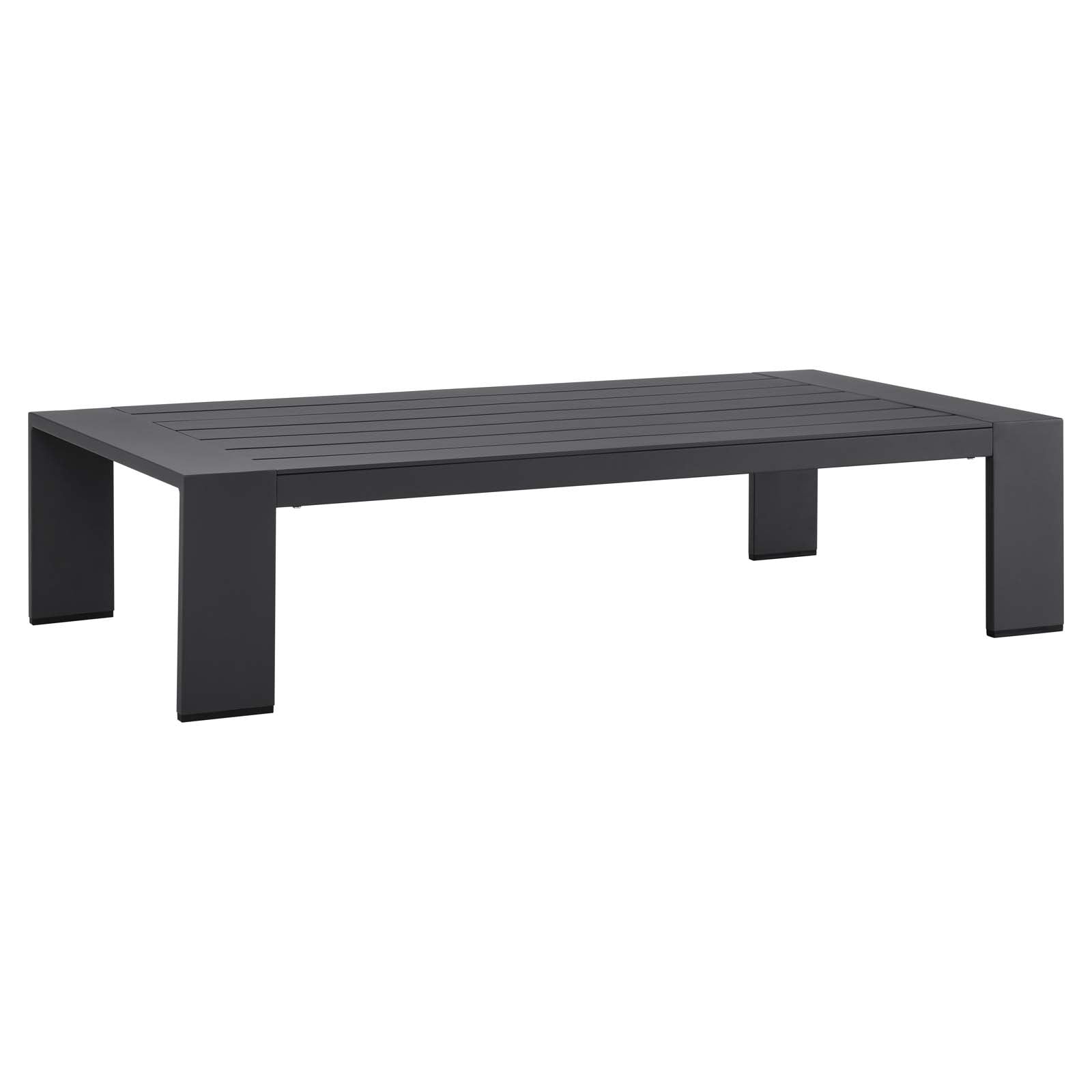 Tammy Outdoor Patio Powder-Coated Aluminum Coffee Table