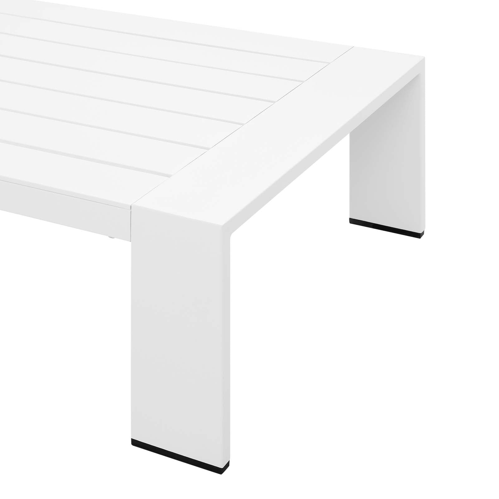 Tammy Outdoor Patio Powder-Coated Aluminum Coffee Table